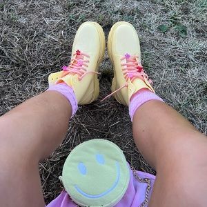 Yellow platform boots